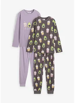 Pyjama aus reiner Bio-Baumwolle (4-tlg. Set), bonprix Pyjama aus reiner Bio-Baumwolle (4-tlg. Set), bonprix