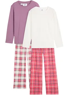 Pyjama aus reiner Bio-Baumwolle (4-tlg. Set), bonprix Pyjama aus reiner Bio-Baumwolle (4-tlg. Set), bonprix