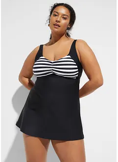 Tankini long (ens. 2 pces) avec bas de maillot taille haute, bonprix Tankini long (ens. 2 pces) avec bas de maillot taille haute, bonprix