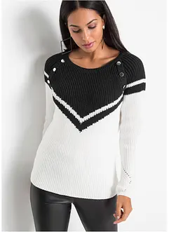 Pullover mit Knöpfen, bonprix Pullover mit Knöpfen, bonprix