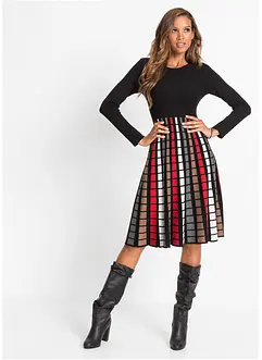 Robe en maille à carreaux, bonprix Robe en maille à carreaux, bonprix