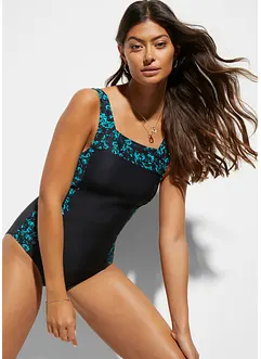 Medium Shape-Badeanzug mit eckigem Ausschnitt, bonprix Medium Shape-Badeanzug mit eckigem Ausschnitt, bonprix