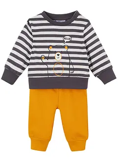 Sweatshirt und Sweathose aus reiner Bio-Baumwolle (2-tlg.Set), bonprix Sweatshirt und Sweathose aus reiner Bio-Baumwolle (2-tlg.Set), bonprix