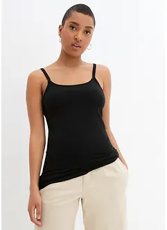 Lot de 2 tops longs coton bretelles spaghetti, bonprix Lot de 2 tops longs coton bretelles spaghetti, bonprix