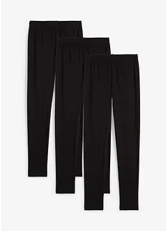 Leggings aus elastischem Bio-Baumwoll-Mix (3er Pack), bonprix Leggings aus elastischem Bio-Baumwoll-Mix (3er Pack), bonprix