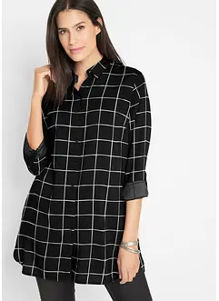 Karierte Longbluse mit Taschen, bonprix Karierte Longbluse mit Taschen, bonprix