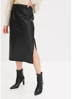 Midi Lederimitat-Rock, bonprix Midi Lederimitat-Rock, bonprix