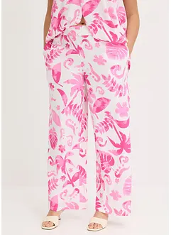 Weite Hose aus strukturierter Viskose, bonprix Weite Hose aus strukturierter Viskose, bonprix