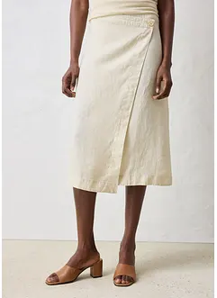 Wickelrock aus reinem Leinen, bonprix Wickelrock aus reinem Leinen, bonprix
