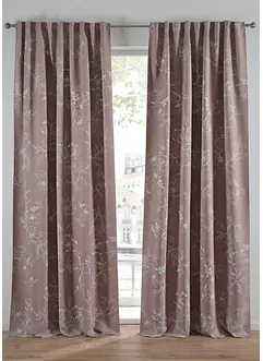 Abdunkelnder Vorhang mit Blätter Druck (1er Pack), bonprix Abdunkelnder Vorhang mit Blätter Druck (1er Pack), bonprix