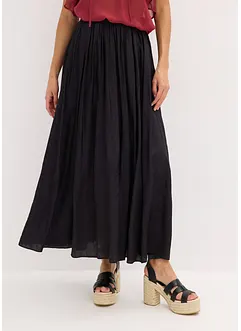 Maxirock aus strukturiertem Crinkle, bonprix Maxirock aus strukturiertem Crinkle, bonprix