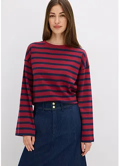 Gestreiftes Shirt aus reiner Bio-Baumwolle, bonprix Gestreiftes Shirt aus reiner Bio-Baumwolle, bonprix