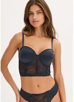Balconette-BH mit feiner Spitze und Glanzeffekt, bonprix Balconette-BH mit feiner Spitze und Glanzeffekt, bonprix