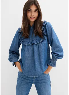 Blouse en jean à volants, bonprix Blouse en jean à volants, bonprix