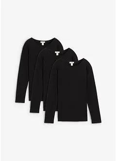 Lot de 3 T-shirts manches 100% coton, bonprix Lot de 3 T-shirts manches 100% coton, bonprix