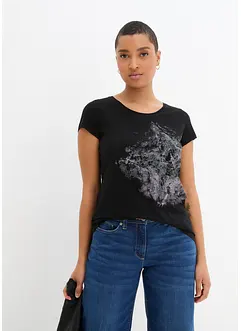 T-shirt coton fil flammé à manches courtes, bonprix T-shirt coton fil flammé à manches courtes, bonprix