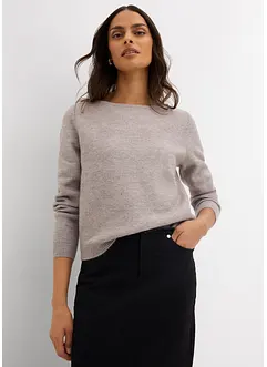 Pull en maille col bateau, bonprix Pull en maille col bateau, bonprix