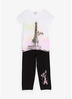 T-shirt + legging 3/4 (ens. 2 pces) 100% coton, bonprix T-shirt + legging 3/4 (ens. 2 pces) 100% coton, bonprix