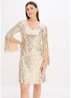 Paillettenkleid mit Trompeten-Ärmel, bonprix Paillettenkleid mit Trompeten-Ärmel, bonprix
