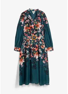 Midikleid aus Ramie (2 tlg.Set mit Gürtel), bonprix Midikleid aus Ramie (2 tlg.Set mit Gürtel), bonprix