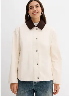 leichte Twill-Jacke mit Cordkragen, bonprix leichte Twill-Jacke mit Cordkragen, bonprix
