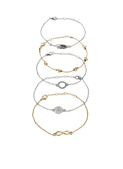 Set de bracelets (ens. 5 pces), bonprix Set de bracelets (ens. 5 pces), bonprix