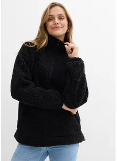 Fleeceshirt mit Stehkragen, bonprix Fleeceshirt mit Stehkragen, bonprix
