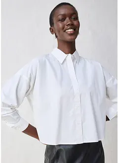 Chemisier court et oversize en coton et soie, bonprix Chemisier court et oversize en coton et soie, bonprix