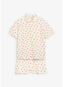 Shorty aus reiner Bio-Baumwolle mit Knopfleiste (2-tlg.Set), bonprix Shorty aus reiner Bio-Baumwolle mit Knopfleiste (2-tlg.Set), bonprix