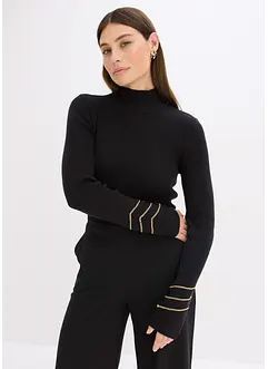Feinstrickpullover mit Goldketten, bonprix Feinstrickpullover mit Goldketten, bonprix