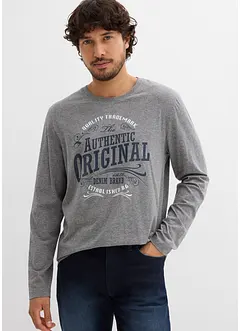 Lot de 2 T-shirts manches longues 100% coton, bonprix Lot de 2 T-shirts manches longues 100% coton, bonprix