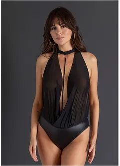 Body ouvert mit Wetlook, bonprix Body ouvert mit Wetlook, bonprix