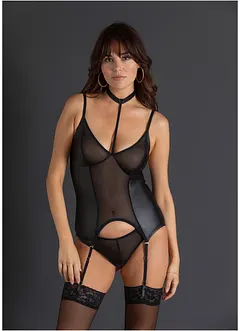 Top porte-jarretelles et string (ens. 2 pces), bonprix Top porte-jarretelles et string (ens. 2 pces), bonprix