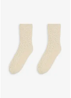 Kuschelsocken mit Lurexgarn, Teddyfutter und Antirutschsohle, bonprix Kuschelsocken mit Lurexgarn, Teddyfutter und Antirutschsohle, bonprix
