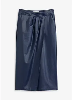 Lederimitat Midi-Wickelrock, bonprix Lederimitat Midi-Wickelrock, bonprix