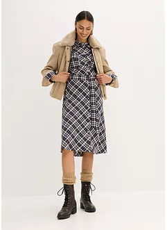 Hemdblusenkleid aus softem Flanell, bonprix Hemdblusenkleid aus softem Flanell, bonprix