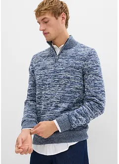 melierter Troyer aus weichem Baumwoll-Mix, bonprix melierter Troyer aus weichem Baumwoll-Mix, bonprix