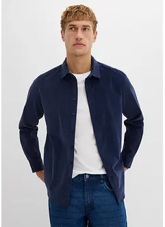 Chemise douce en velours de coton côtelé extensible, bonprix Chemise douce en velours de coton côtelé extensible, bonprix