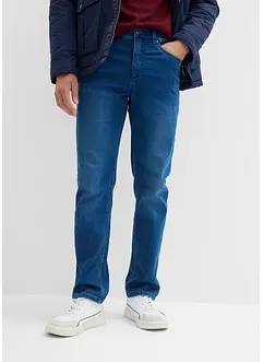 Jean classique en molleton effet denim à taille élastiquée, droit, bonprix Jean classique en molleton effet denim à taille élastiquée, droit, bonprix