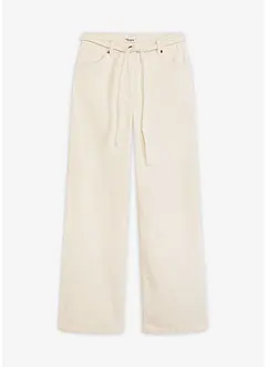 Pantalon large en velours côtelé avec ceinture à nouer, bonprix Pantalon large en velours côtelé avec ceinture à nouer, bonprix