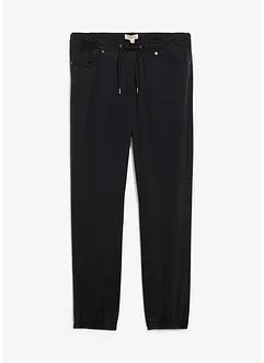 Relaxed Fit Schlupfhose aus reinem Baumwoll-Twill, Tapered, bonprix Relaxed Fit Schlupfhose aus reinem Baumwoll-Twill, Tapered, bonprix