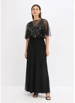 Robe longue en tulle fin avec sequins brodés, bonprix Robe longue en tulle fin avec sequins brodés, bonprix