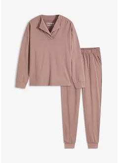 Weit geschnittener Loungewear Hausanzug aus weicher Baumwolle, bonprix Weit geschnittener Loungewear Hausanzug aus weicher Baumwolle, bonprix