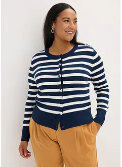 Gilet en fine maille rayée, bonprix Gilet en fine maille rayée, bonprix