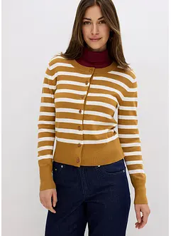 Gilet en fine maille rayée, bonprix Gilet en fine maille rayée, bonprix
