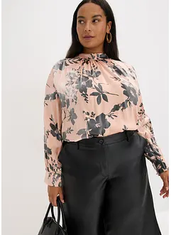 Blouse en satin de viscose mélangée, bonprix Blouse en satin de viscose mélangée, bonprix