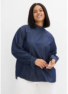 Blouse en jean avec larges manchettes, bonprix Blouse en jean avec larges manchettes, bonprix