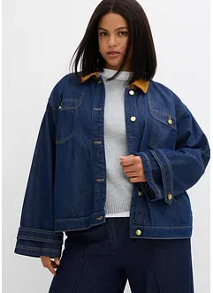 Veste en jean à col en velours côtelé, bonprix Veste en jean à col en velours côtelé, bonprix