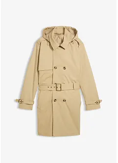 Trench-coat déperlant avec capuche amovible, bonprix Trench-coat déperlant avec capuche amovible, bonprix