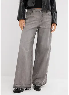 Wide-Leg-Jeans Mid Waist, Bequembund, bonprix Wide-Leg-Jeans Mid Waist, Bequembund, bonprix